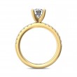 FlyerFit® 14K Yellow Gold Micropave Engagement Ring