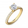 FlyerFit® 14K Yellow Gold Micropave Engagement Ring