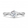FlyerFit® 18K White Gold Micropave Engagement Ring