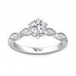 FlyerFit® 18K White Gold Micropave Engagement Ring