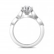 FlyerFit® 18K White Gold Micropave Engagement Ring