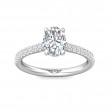FlyerFit® Platinum Micropave Engagement Ring