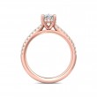 FlyerFit® 18K Pink Gold Micropave Engagement Ring