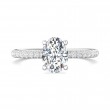 FlyerFit® 14K White Gold Micropave Engagement Ring