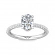 FlyerFit® 14K White Gold Micropave Engagement Ring