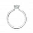 FlyerFit® 14K White Gold Micropave Engagement Ring