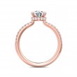 FlyerFit® 18K Pink Gold Micropave Engagement Ring