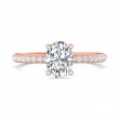 FlyerFit® 14K Pink Gold Micropave Engagement Ring