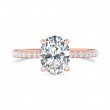 FlyerFit® 18K Pink Gold Micropave Engagement Ring