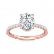 FlyerFit® 18K Pink Gold Micropave Engagement Ring