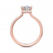 FlyerFit® 18K Pink Gold Micropave Engagement Ring