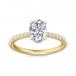 FlyerFit® 14K Yellow and 14K White Gold Micropave Engagement Ring