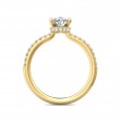 FlyerFit® 18K Yellow Gold Micropave Engagement Ring