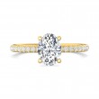 FlyerFit® 14K Yellow Gold Micropave Engagement Ring