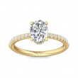 FlyerFit® 14K Yellow Gold Micropave Engagement Ring