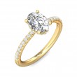 FlyerFit® 14K Yellow Gold Micropave Engagement Ring