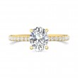 FlyerFit® 14K Yellow Gold Micropave Engagement Ring