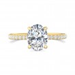 FlyerFit® 14K Yellow Gold Micropave Engagement Ring