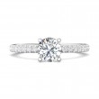 FlyerFit® 14K White Gold Micropave Engagement Ring
