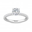 FlyerFit® 14K White Gold Micropave Engagement Ring