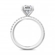 FlyerFit® 14K White Gold Micropave Engagement Ring