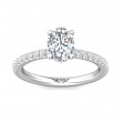FlyerFit® 14K White Gold Micropave Engagement Ring