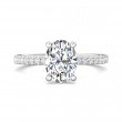 FlyerFit® 14K White Gold Micropave Engagement Ring