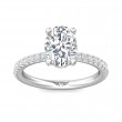 FlyerFit® 14K White Gold Micropave Engagement Ring
