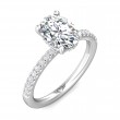 FlyerFit® 14K White Gold Micropave Engagement Ring