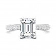 FlyerFit® 18K White Gold Micropave Engagement Ring