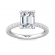 FlyerFit® 18K White Gold Micropave Engagement Ring