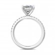 FlyerFit® 18K White Gold Micropave Engagement Ring