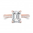FlyerFit® 14K Pink Gold Micropave Engagement Ring