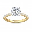 FlyerFit® 14K Yellow and 14K White Gold Micropave Engagement Ring