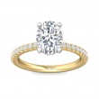 FlyerFit® 14K Yellow and 14K White Gold Micropave Engagement Ring