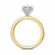 FlyerFit® 14K Yellow and 14K White Gold Micropave Engagement Ring