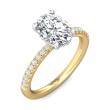 FlyerFit® 14K Yellow and 14K White Gold Micropave Engagement Ring