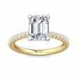 FlyerFit® 14K Yellow and 14K White Gold Micropave Engagement Ring
