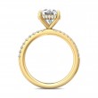 FlyerFit® 18K Yellow Gold Micropave Engagement Ring