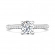 FlyerFit® Platinum Micropave Engagement Ring