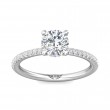 FlyerFit® Platinum Micropave Engagement Ring