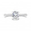 FlyerFit® 18K White Gold Micropave Engagement Ring
