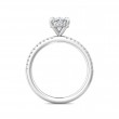 FlyerFit® 18K White Gold Micropave Engagement Ring