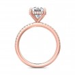 FlyerFit® 18K Pink Gold Micropave Engagement Ring