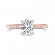 FlyerFit® 18K Pink Gold Micropave Engagement Ring