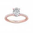 FlyerFit® 18K Pink Gold Micropave Engagement Ring
