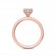 FlyerFit® 18K Pink Gold Micropave Engagement Ring
