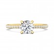 FlyerFit® 14K Yellow Gold Micropave Engagement Ring