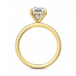 FlyerFit® 18K Yellow Gold Micropave Engagement Ring