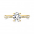 FlyerFit® 14K Yellow Gold Micropave Engagement Ring